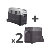 Estación de Energía Portátil DELTA PRO 3600Wh Litio LFP / 5 AC 3600W (7200W Pico) / 2 USB-C 200W / Capacidad para Aumentar Respaldo / Cargador de Coche 10A a 12.6V / Conectividad WiFi y Bluetooth (App) / Carga Solar 1600W Ma