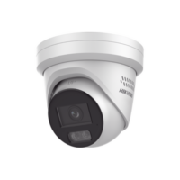 [ PROTECCIÓN ACTIVA ] Turret IP 4 Megapixel / Lente 2.8 mm / 40 mts IR / Exterior IP67 / Micrófono y Bocina Integrado (Audio de Dos Vías) / DARKFIGHTER / PoE / Luz Estroboscopica / ONVIF / Micro SD / 4 Analíticos