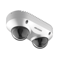 PanoVu Series / Lente Dual de 4 Megapixel / 2 Lentes Fijos de 2.8 mm / Recomendado para Pasillos o Esquinas / IP67 / IK10 / PoE / WDR 120 dB / 10 mts IR / Entrada y Salida de Audio y Alarma / MicroSD
