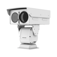 PTZ IP Punta de Poste / Lente Térmico 36 - 190 mm (640 X 512) / Lente Óptico 56X Zoom /Exterior IP66 / 48 Vcc