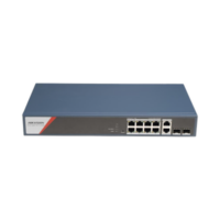 Switch Gigabit PoE+ / Administrable / 8 Puertos 1000 Mbps PoE+(4 Puertos PoE++ 90 W) / 2 Puertos 1000 Mbps de Uplink / 2 Puertos SFP / Configuración Nube Hik-PartnerPro / Modo Extendido hasta 300 Metros / 130 W