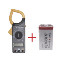 Multímetro Digital de Gancho DT266 600 Vcc / Vca CATII. Con pantalla LCD. Incluye Batería ER-9V de 9V