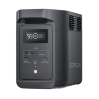 Estación de Energía Portátil de 980Wh Litio LFP / 10 Puertos AC 500 W (Max. 1000W) / 2 USB-C 100W / Cargador de Coche 10A a 12.6V / Conectividad WiFi y Bluetooth (App) / Carga Solar 500W Max.