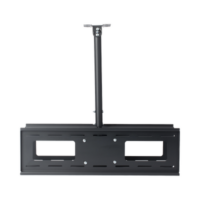 Montaje de Techo Universal Doble para Monitores de 32 a 65" / Soporta hasta 60 kg x pantalla / Vesa 600 x 400/ Acero / Montaje Telescopico de 50 cm hasta 90 cm