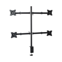 Montaje de Escritorio articulado para 4 monitores de 13 a 27" / Soporta hasta 15 kg / Vesa 75 x 75 / 100 x 100 / Acero