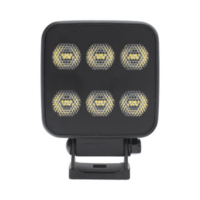 Luz de Trabajo Ultra brillante Cuadrada, 6 LED, 6552 Lúmenes, 12-24 Vcd