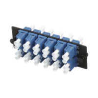 Placa Acopladora de Fibra Optica FAP, Con 12 Conectores LC Duplex (24 Fibras), Para Fibra Monomodo OS1/OS2, Color Azul