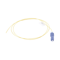 Pigtail de Fibra Óptica SC/UPC Simplex, Monomodo OS1/OS2 XGLO, OFNR, Color Amarillo, 1 Metro