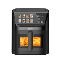 FREIDORA DE AIRE DIGITAL A COLOR CON VENTANA / MIRATI HOME CON CAPACIDAD DE 5 LITROS 1000W, 8 MODOS PREESTABLECIDOS, TEMPERATURA DE 60C-200C