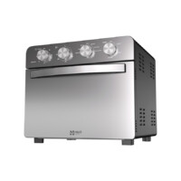 FREIDORA DE AIRE CON HORNO MIRATI HOME DE 25 LITROS CON 10 FUNCIONES, 1600 W, CONTROL CON PERILLA, ACERO INOXIDABLE, 4 PERILLAS AJUSTABLES, TEMPERATURA DE 80C - 230C