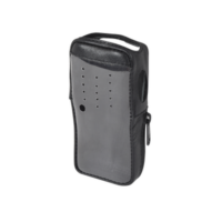 Funda de Piel Reforzada, Versión 2 de Fácil Acceso y Cubierta Frontal de Plástico Transparente para los Radios TK-2000KV2, TK-3000KV2