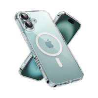 Funda protectora magnética transparente UGREEN Classy para iPhone 16 Plus (transparente)