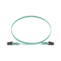 Jumper de Fibra Optica Multimodo 50/125 OM3, LC-LC Duplex, OFNR (Riser), Color Aqua, 5 Metros