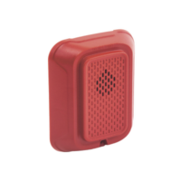 Sirena para Montaje en Pared, 12 a 24 Vcc, Color Rojo, Nuevo Diseño Moderno y Elegante y Menor Consumo de Corriente