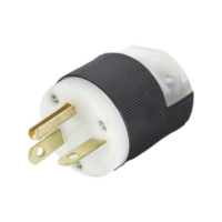 Clavija Entrada Recta/ 20 A 250 V CA/ 2 Polos 3 Hilos/ Nema 6-20 P/Grado Comercial - Industrial.