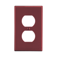 Placa de Pared para Contacto Duplex Color Rojo.