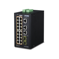 Switch Industrial Administrable 16 puertos 10/100/1000 T 802.3at PoE + 2 Puertos 10/100/1000 T + 2 puertos 100/1000 X SFP