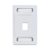 Placa de pared Keystone de 1 salida, color blanco, para jacks Keystone Z-MAX y MAX
