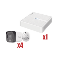Kit IP 4Megapixel / NVR de 4 Canales con 4 Puertos PoE / 4 Cámaras IP Dual light con microfono
