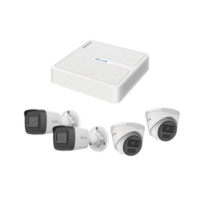 Kit IP 2 Megapixel / NVR de 8 Canales con 8 Puertos PoE / 2 Cámaras IP Bala para Exterior / 2 Cámaras IP Domo para Exterior