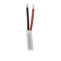 Bobina de Cable 305 Metros: 2 x 16 AWG, Color Blanco, CMR, Para Sistemas de Seguridad y Alarmas