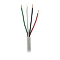 Cable de 305 Metros: 4 x 18 AWG, Color Blanco, CM, Para Sistemas de Seguridad y Alarmas