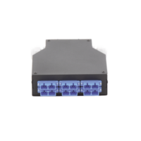 Distribuidor de Fibra óptica para Riel Din, 6 Acopladores SC/UPC Duplex Monomodo con Charola de Empalme