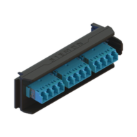 Placa Acopladora LightVerse, 6 Conectores Dúplex LC/UPC, Acepta hasta 12 fibras Monomodo (No Shuttered)