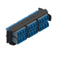 Placa Acopladora LightVerse, 12 Conectores Dúplex LC/UPC, Acepta hasta 24 fibras Monomodo (No Shuttered)