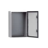 Gabinete de Uso Exterior NEMA 4/12/13; IP66; IK10, 600 x 600 x 400 mm, De Acero, Color Gris Claro