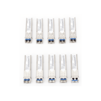 Paquete de 10 Piezas del Transceptor Industrial mini-Gbic SFP 1G LC TX:1310nm Para Fibra Mono Modo 20 Km