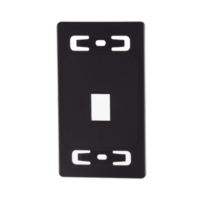 Placa de pared modular MAX, de 1 salida, Color Negro