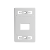 Placa de pared modular MAX, de 2 salidas, color blanco, version bulk (Sin Empaque Individual)