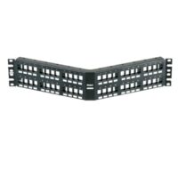 nkppa48fmy Panel de Parcheo Modular Keystone (Sin Conectores), Angulado, de 48 Puertos, 2UR