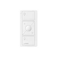 Control remoto PICO 3 botones encender/apagar, subir/bajar intensidad, color blanco, complemente con un atenuador Caseta, RA2, RadioRa2.