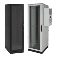 Gabinete de Telecomunicaciones ProLine V/D, 700 mm de Ancho, 800 mm de Profundidad, Compatible Con Aire Acondicionado Tipo G28, 42 UR, Color Negro