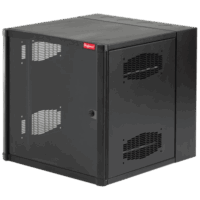 Gabinete AccessPlus de Montaje en Pared de 19in, Rieles Numerados y Roscados #10-32, Puerta con Ventana de Seguridad, 600 mm de Ancho, 762 mm de Profundidad, 26 UR, Color Negro