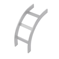 Accesorio de Escalerilla Curva Vertical (Bajada) Interior, 12 in de Ancho, de Acero, Color Blanco