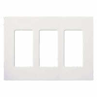 Tapa Color Blanco para interruptor o dimmer Lutron, 3 gang, limpio y moderno