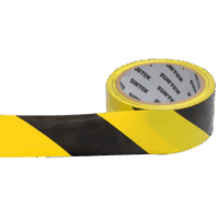 Cinta de Señalización / Adhesivo Acrílico / Espesor 0.105 mm / Colores Amarillo-Negro / Ancho 48 mm / Largo 18 m / Alta Visibilidad
