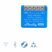 Mini Interruptor inteligente con Wi-Fi 2.4 / contacto seco /1 canal 8A, 110 - 240V / compatible con asistentes de voz