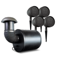 Altavoz de 2 vías | exteriores | 70V / 100V | woofer de 6.5 in | negro