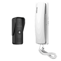 Kit de Audioportero Analógico a 2 Hilos / Apertura de 2 Puertas / Diferentes Tonos y Volúmenes de Timbre / Protección IP55