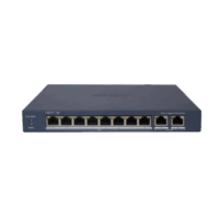 Switch Gigabit PoE+ / Administrable / 8 Puertos Gigabit PoE+ / 2 Puertos Gigabit / Configuración Nube Hik-Partner Pro / Modo Extendido hasta 300 Metros / 110 W