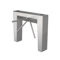 Torniquete Estético Trípode Bidireccional de Acero Inoxidable / 2 Millones de Ciclos MCBF / Interior y Exterior Protegido / LEDs indicadores de Entrada y Salida / Tipo Puente