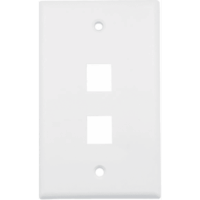 Placa de Pared (Face Plate) / 2 Puertos / Color Blanco / Caja con 20 Piezas / ABS