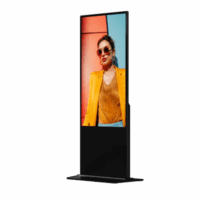 Pantalla de 55" 4K para Publicidad Digital / Base para Piso (Totem) / Gestión de Contenido y Control Centralizado