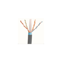 Bobina de Cable Blindado F/UTP de 4 Pares, Cat6A, Soporte de Aplicaciones 10GBase-T, LSZH (Libre de Gases Tóxicos), Color Gris, 305m