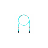 Jumper de Fibra Óptica Multimodo 50/125 OM4, LC-LC Duplex, OFNR (Riser), Color Aqua, 18 Metros