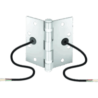 Bisagra de Transferencia Eléctrica SD-H412 / 12-24 VAC/VDC / 4 Hilos 28AWG / Acero Resistente a Vandalismo / Transferencia de Energía y Datos / Reemplazo de Bisagra Estándar